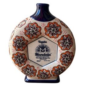 MANDALA Extra Añejo Tequila Hand Painted Ceramic Collector’s Bottle - EMPTY